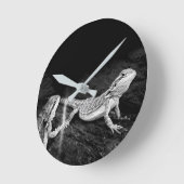 トカゲ二羽 ラウンド壁時計 (傾斜)