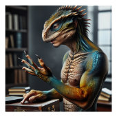 トカゲ人ファンタジー陰謀ポスターアート ポスター (正面)