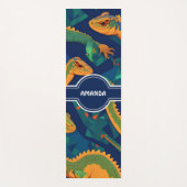 トカゲ幾何パタカラフルーン ヨガマット (正面)