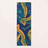 トカゲ幾何パタカラフルーン ヨガマット (裏面)