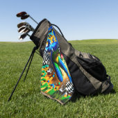 トカゲ恐竜 ゴルフタオル (グリーン)