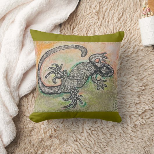 トカゲ枕 クッション (ブランケット)