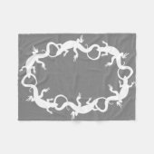 トカゲ毛布のカッコいいのトカゲの芸術のフリースブランケット フリースブランケット (正面(横))