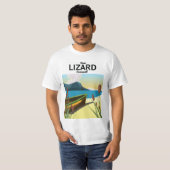 トカゲ海辺の旅行ポスター Tシャツ (正面フル)