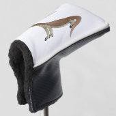 トカゲ漫画イラストレーション ゴルフヘッドカバー (3/4 正面)