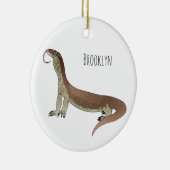 トカゲ漫画イラストレーション セラミックオーナメント (右)