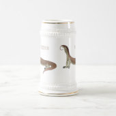 トカゲ漫画イラストレーション ビールジョッキ (中央)