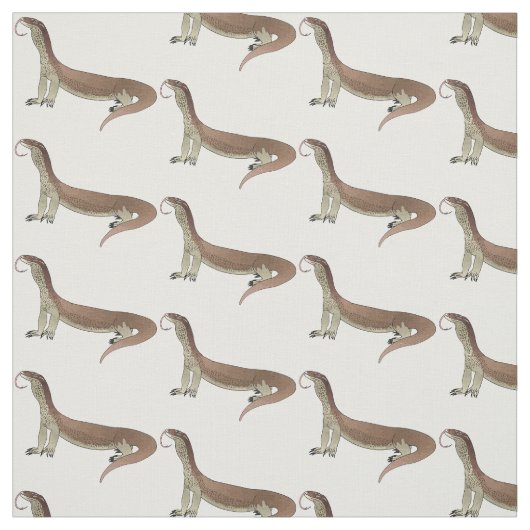 トカゲ漫画イラストレーション ファブリック (見本)