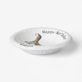 トカゲ漫画イラストレーション ペーパーボウル (傾斜あり)