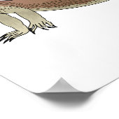 トカゲ漫画イラストレーション ポスター (角)