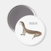 トカゲ漫画イラストレーション マグネット (正面/裏面)