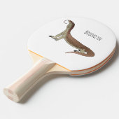 トカゲ漫画イラストレーション 卓球ラケット (正面アングル)