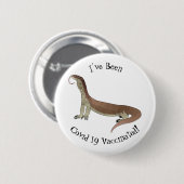 トカゲ漫画イラストレーション 缶バッジ (正面&裏面)