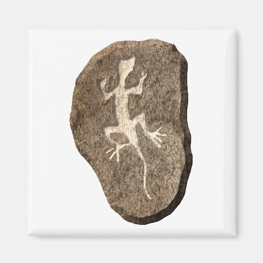 トカゲ石 マグネット (正面)