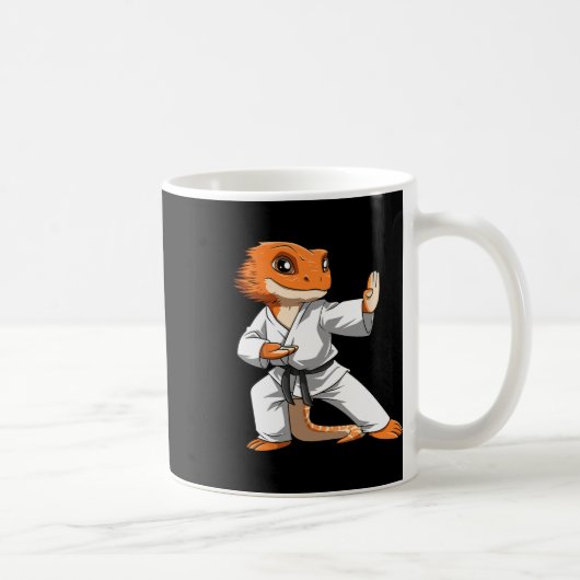 トカゲ空手ひげドラゴンの所有者ひげドラゴン コーヒーマグカップ (右)
