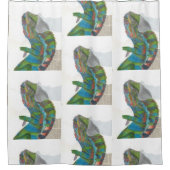 トカゲ絵を描 シャワーカーテン (正面)