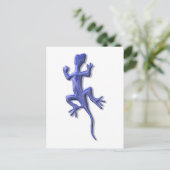 トカゲ青ガラス ポストカード (スタンド正面)