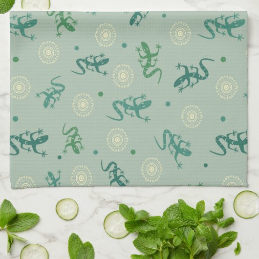 トカゲ キッチンタオル (折り畳み)