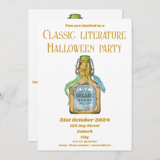 トカゲ・シェークスピア・マクベスの脚 案内状 (正面/裏面)