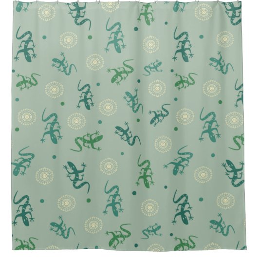 トカゲ シャワーカーテン (正面)