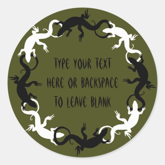 トカゲ ステッカー 個人用 トカゲ アート ステッカー (正面)