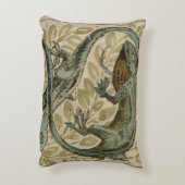 トカゲ、タイルのためのデザイン(w/c紙で) アクセントクッション (裏面(縦))