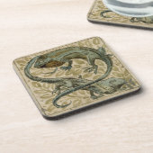 トカゲ、タイルのためのデザイン(w/c紙で) コースター (左側)
