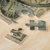 トカゲ、タイルのためのデザイン(w/c紙で) ジグソーパズル (側面)