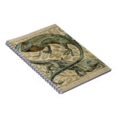 トカゲ、タイルのためのデザイン(w/c紙で) ノートブック (右側)