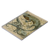 トカゲ、タイルのためのデザイン(w/c紙で) ノートブック (左側)