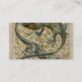 トカゲ、タイルのためのデザイン(w/c紙で) 名刺 (裏面)