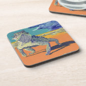 トカゲ、テキサス州のツノガエル コースター (左側)