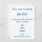 トカゲ デザイン どんな行事にも 招待状 (裏面)