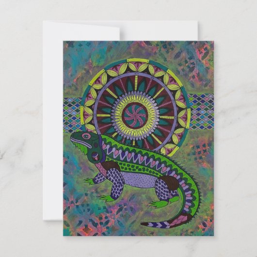 トカゲ ノートカード (正面)