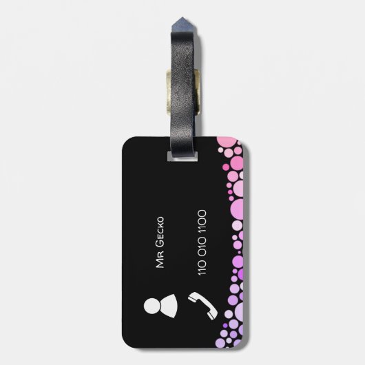 トカゲ ラゲッジタグ (裏面縦)