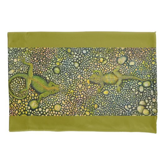 トカゲ 枕カバー (正面左)