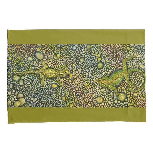 トカゲ 枕カバー (正面右)