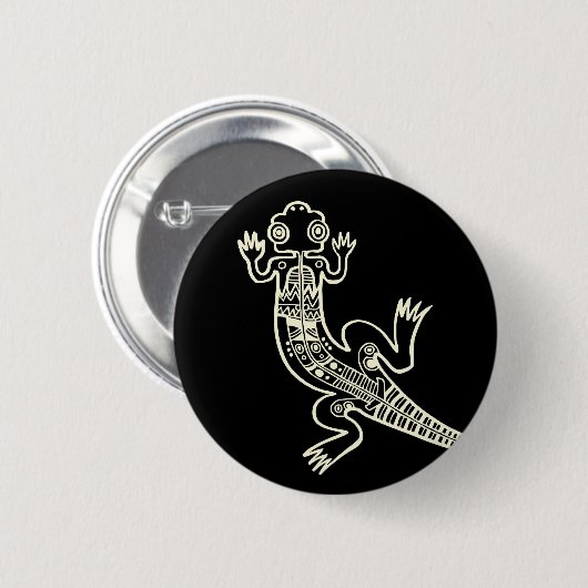 トカゲ 缶バッジ (正面&裏面)