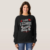 トカゲ – I Love Lizards スウェットシャツ (正面フル)