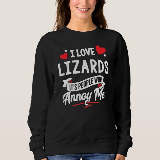 トカゲ – I Love Lizards スウェットシャツ (正面)
