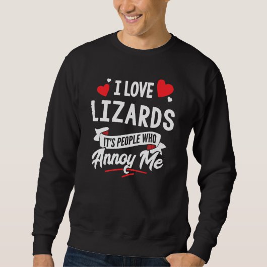 トカゲ – I Love Lizards スウェットシャツ (正面)