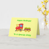 トカラフルイトレイン児童ハッピーバースデー カード (黄色い花)