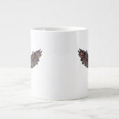 トカラフルライバ飛んでいるルフクロウ ジャンボコーヒーマグカップ (正面)