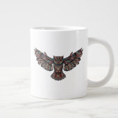 トカラフルライバ飛んでいるルフクロウ ジャンボコーヒーマグカップ (右)