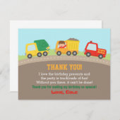 トカラフルラックズボーイズ誕生日サンキューカード 招待状 (正面/裏面)