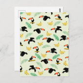 トカンの鳥の果実のパターン ポストカード (正面/裏面)