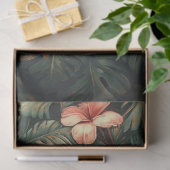 トカン トロピカル ピンクの花 絵 デコパージュ 薄葉紙 (ギフト)