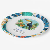 トカン トロピカル レインフォレスト サマー ブライダル シャワー ペーパープレート (アングル)