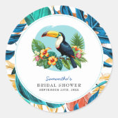 トカン トロピカル レインフォレスト サマー ブライダル シャワー ラウンドシール (正面)