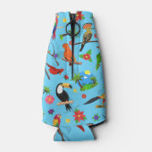 トカン フラミンゴ アララ シームレス 鳥 パターン ボトルクーラー (裏面)